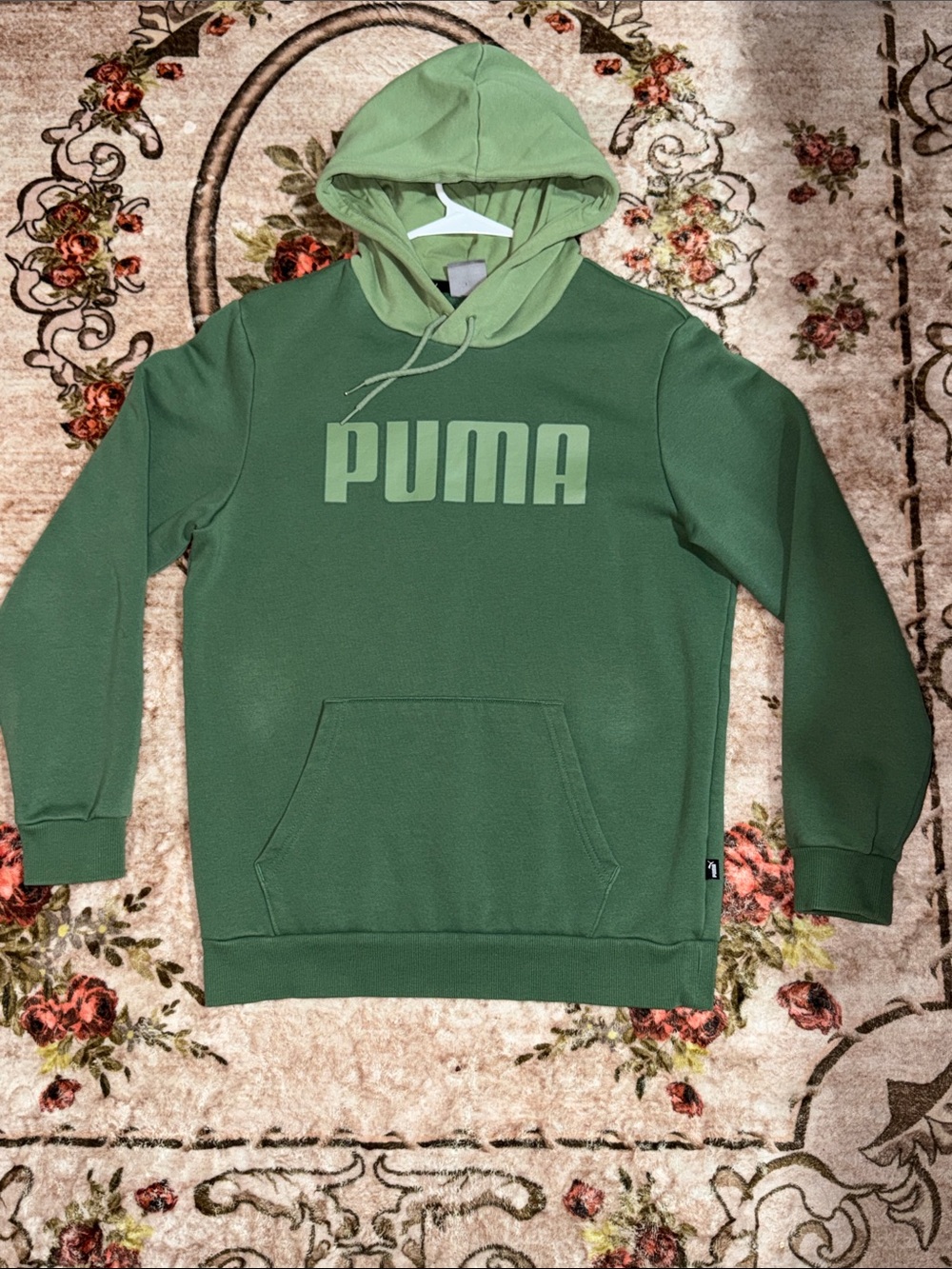 Puma Two-Tone Green Pullover Hoodie